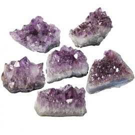 mookaitedecor Natural Amethyst Healing Crystal Cluster,Reiki Gemstone Specimen Figurine Home Decor(approx 100-150g), Length 58-32mm / 2.28-1.26”