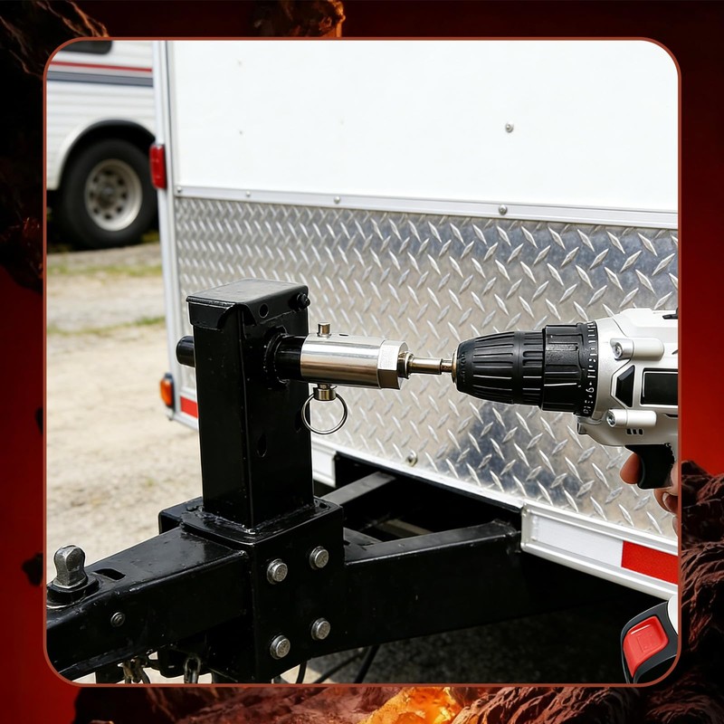 Moalaok Trailer Jack Drill Adapter Compatible with 1 Inch Drive