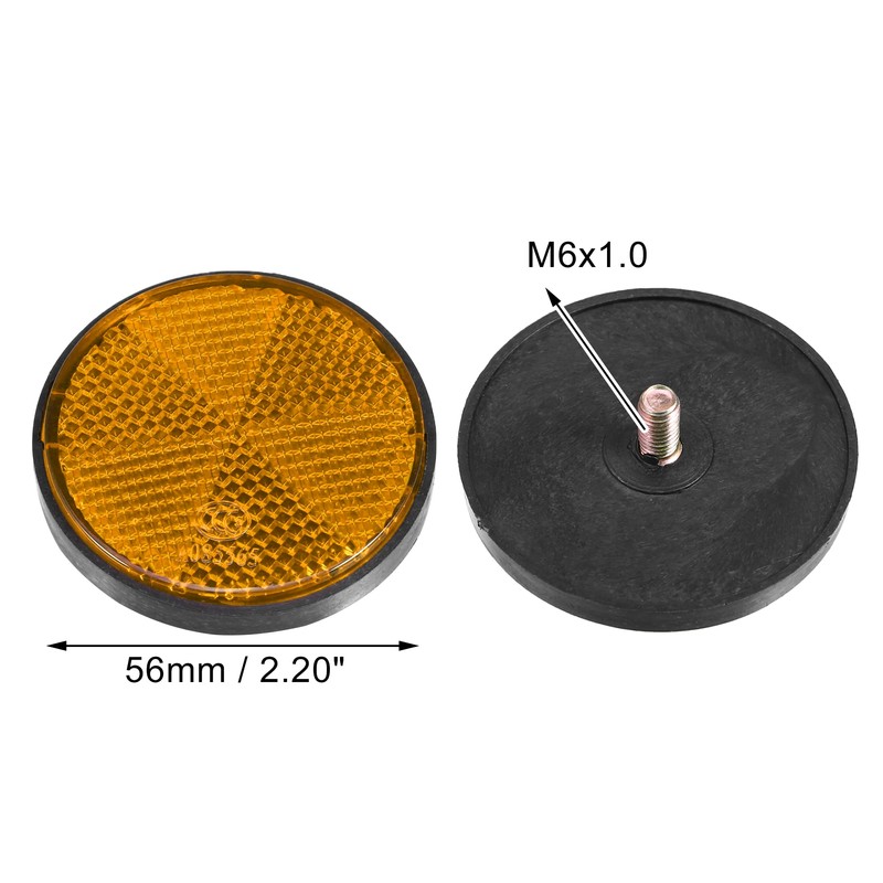 X AUTOHAUX 8 Pcs Round Screw on Safety Spoke Reflective