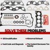 MITZONE Cylinder Head Gasket Set,Cylinder Head Gasket Bolt Set &