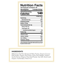 Just Ingredients Plain Protein Powder - 30 Servings