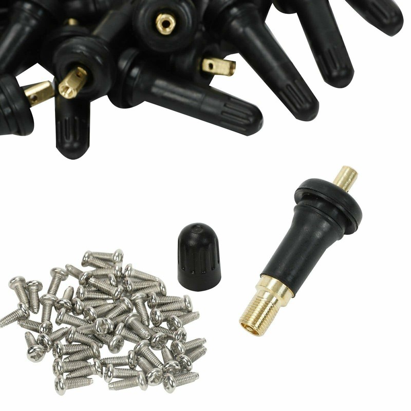 50Pcs TPMS 20008 Rubber Snap-in Valve Stems Tire Valve Stem