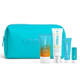 COOLA Organic Sunscreen and Lip Balm SPF 30 Sun Essentials Kit, Dermatologist Tested and TSA Approved, Vegan and Gluten Free, 4 Items Total