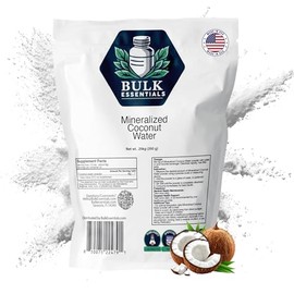 Bulk Essentials Mineralized Coconut Water Powder – 250g for Hydration & Electrolyte Support – USA Made Natural Sports Beverage for Men & Women – Non-GMO Formula – 6g Per Serving