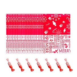Leepro 500 pcs Christmas Nougat Candy Wrappers DIY Homemade Baking Caramels, Chocolate, Hard Candy Twisting Wax Paper for Wedding, Birthday, Party, Baby Shower, Xmas Crafting Cheese (A)