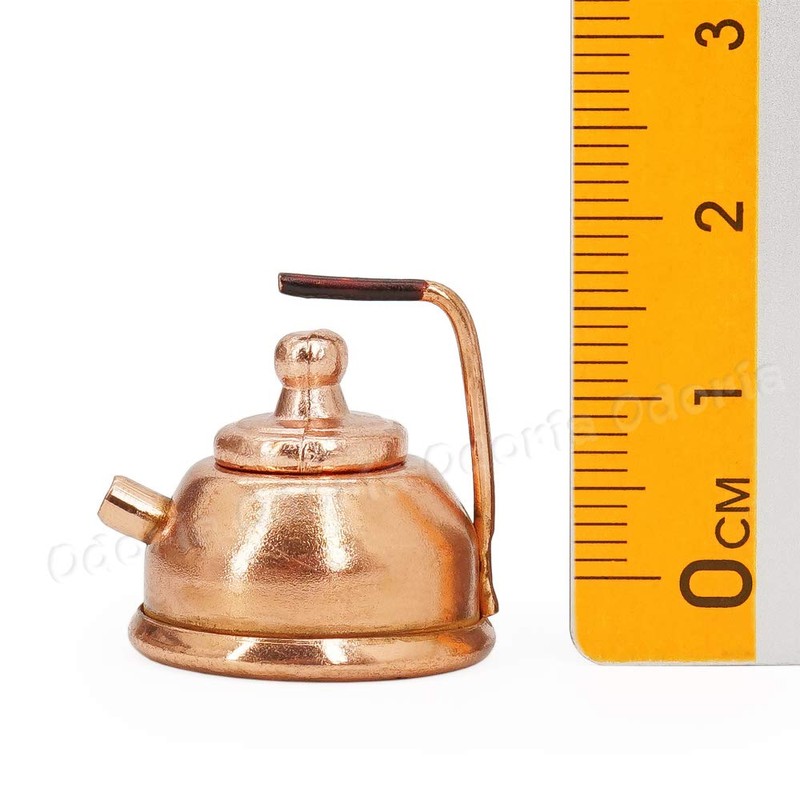 Odoria 1/12 Miniature Copper Kettle Dollhouse Decoration Accessories