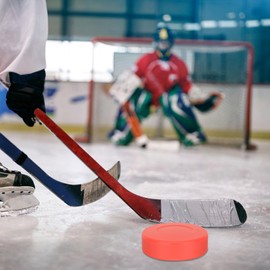 Toddmomy 4pcs Ice Hockey Pucks, Rubber Hockey Pucks Soft Ice Hockey for Sports Hockey Practicing and Training