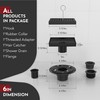 WEBANG 6 Inch Square Shower Drain Black Floor Drain with