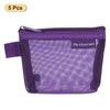 uxcell Mini Zipper Mesh Bag 3" x 5", 5 Pcs