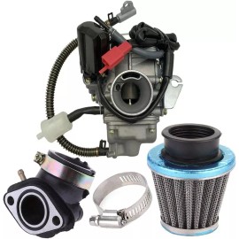 GY6 STORE PD24 24mm 150cc GY6 CARBURETOR KIT SCOOTER ATV KART *CARB AIR FILTER MANIFOLD*