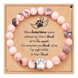 UUFTNS - Pulsera de regalo conmemorativo para la pérdida de perro, gato, regalos de recuerdo para perros y gatos