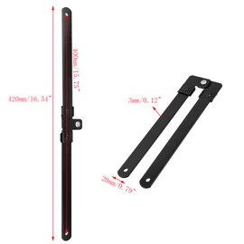 Mewutal 2pcs Folding Step Ladder Hinge Replacement Kit Black Herringbone Ladder Tie Rod Ladder Accessories 16.54" Metal Stepladders Tie Rod Hinges for Home Outdoor (16.54")