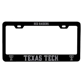 Texas Tech Red Raiders Laser Engraved Metal License Plate Frame Black