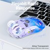 Wireless Gaming Mouse, Transparent RGB Mechanical Dual Mode Bluetooth Mouse,