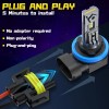 AQJ H11+H11 LED Headflight Combo Bulbs Light KIT AS For