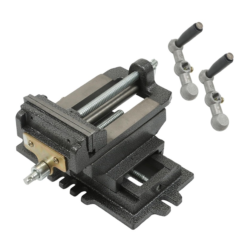 Thomletha 5 Inch Cross Slide Drill Press Vise double Way