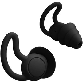 Tapones para Dormir, Reutilizables Silicona Tapones para los Oídos de Natación, Tapones Portátiles para Surfear, Disparar, Dormir, Protección Auditiva (Negro)
