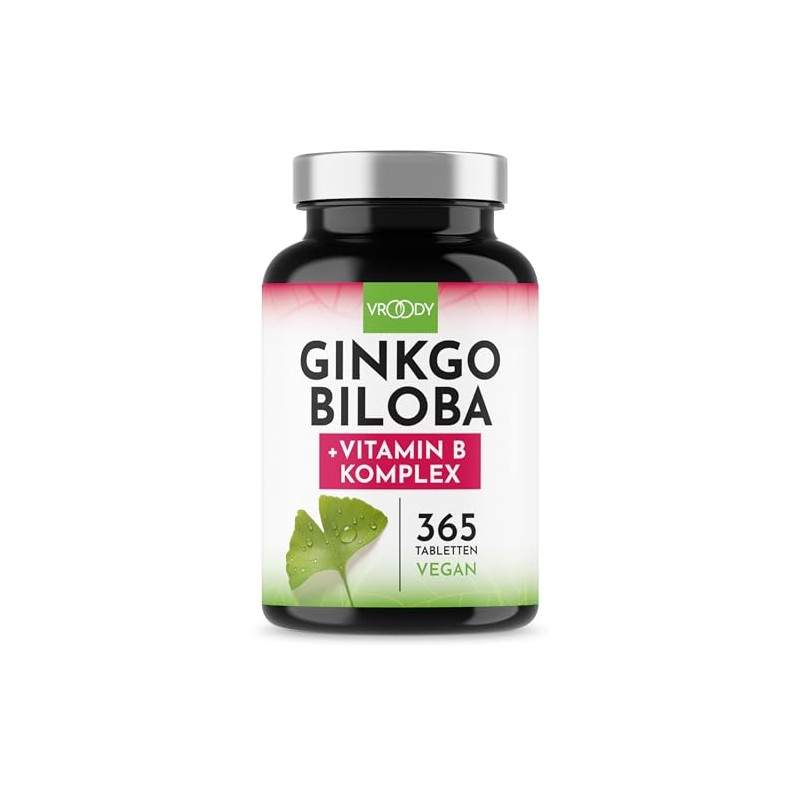 Vroody Vegan Ginkgo Biloba Extract 6000mg high dose - with