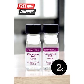 LorAnn Cinnamon Roll Flavor Candy Oil - 1 Dram (Pack of 2) Alcohol-Free