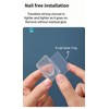 LADYMOON Adhesive Shower Curtain Rod Holder 4 Pack,Transparent Tension Bracket,No