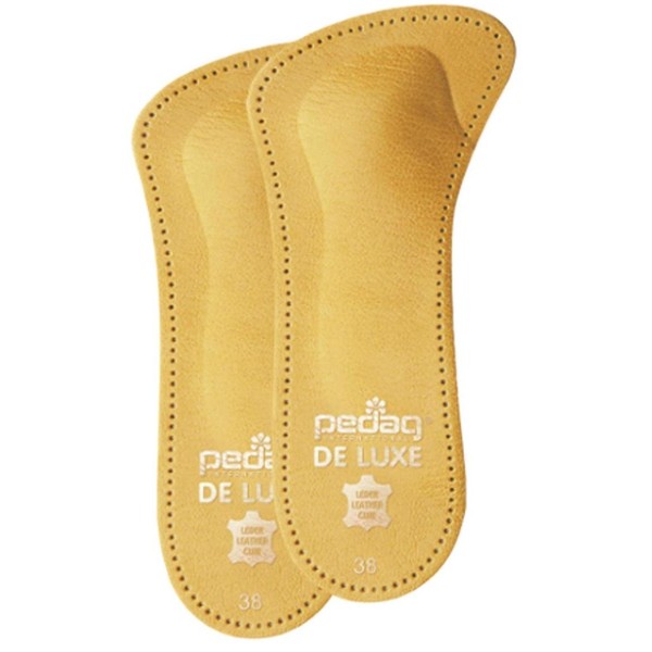 Pedag 123 De Luxe 3/4 Leather Orthotic with Metatarsal Pad, Longitudinal Arch Support, Tan, Women's 8