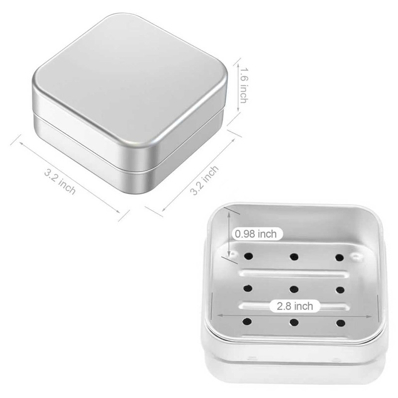 Ainiya Aluminum Retainer Case Compatible with Invisalign,2 Pack Durable Denture