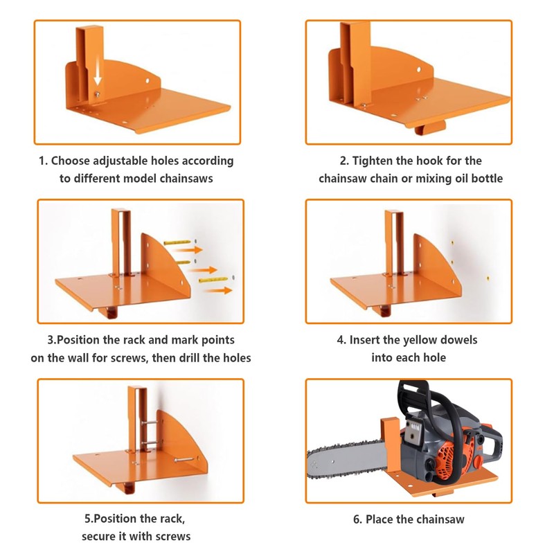 SKTMH Chainsaw Holder, Chainsaw Wall Mount for Stihl MS250, MS251,