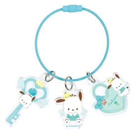 Tees Factory Sanrio Characters Angel Wire Key Ring Pochacco SR-5546417PC H 1.8 x W 1.3 x 0.08 inches (45 x 34 x 2 mm)
