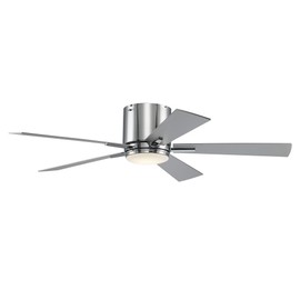 Trans Globe Lighting F-1017 BN 52" 5 Blade Hugger Indoor DC Motor Ceiling Fan - Wall Control and LED Light Kit Included