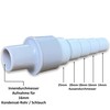 Adapter for condensate pipes. Diameter 16 mm condensate hose with