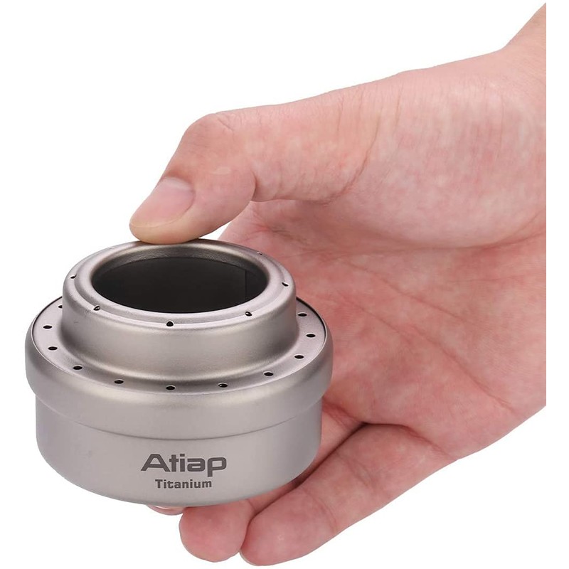 ATiAP Titanium Alcohol Camping Stove Portable