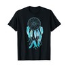 Cute Fun Dream Catcher Spiritual Blue Indian Feathers T-Shirt