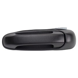 TRQ Rear Left Exterior Door Handle Black Drivers Side Compatible with 2005-2010 Dodge Dakota 2002-2008 Ram 1500 2003-2009 Ram 2500 Ram 3500 2006-2009 Mitsubishi Raider 2011 Ram CH1520109