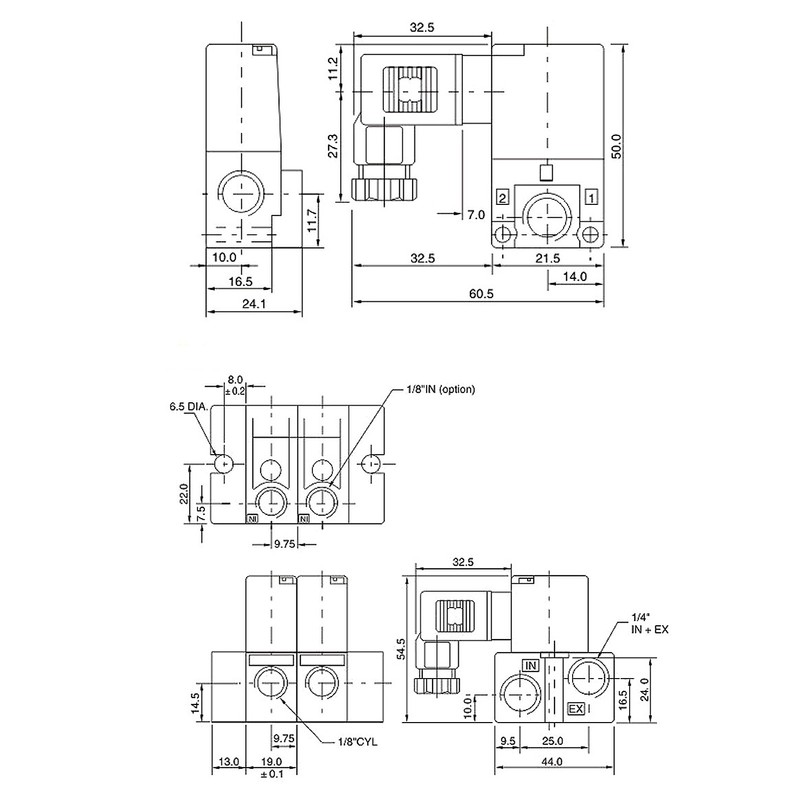 Pneumatic Electric Solenoid Valve High Frequency 6mm Nominal Diameter Solenoid