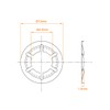 sourcing map M5 Washer 4.6mm I.D. 12mm O.D. Internal Tooth