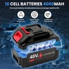 Electric-Cordless-Leaf-Blower - 420000RPM Handheld Leaf Blower - 48V*2Pcs Batteries and