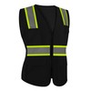 LIZMOF Black Safety Vest for Women, High Visibility Reflective Vest,
