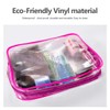 5Pcs Crystal Clear PVC Travel Toiletry Bag Kit for Women