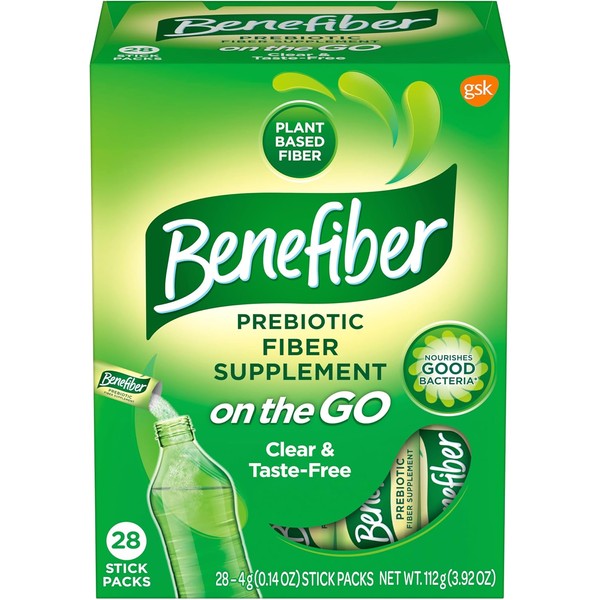 Benefiber On the Go Prebiotic Fiber Supplement Powder for Digestive