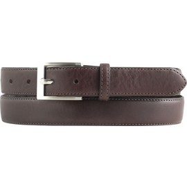 BELTINGER Belt made of full cowhide leather, 2.5 cm, narrow belt for men and women, 25 mm, cambered leather belt, Brown, silver