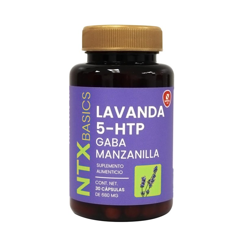 Lavanda + 5-HTP + GABA + Manzanilla 30 Cápsulas, Suplemento