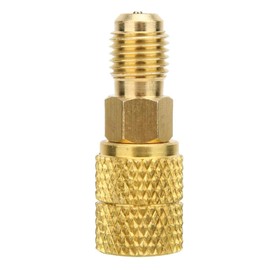 R410A Female SAE Adapter, R410A Straight Swivel Adapter, 5/16 Inch SAE Female to 1/4 Inch SAE Male Torch for Air Conditioning HVAC, Straight Adapter (Out1/4SAE in5/16SAE)