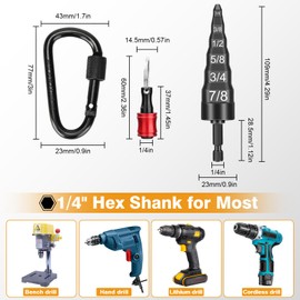 SUNJOYCO 6 in 1 Swage Tool HVAC Repairing Set with Bit Holder, Air Conditioner Copper Tube Expander Swaging Tool with 1/4" 3/8" 1/2" 5/8" 3/4" 7/8" Bits