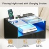 Arbuxzuy Floating Nightstand Set of 2 with Charging Station and