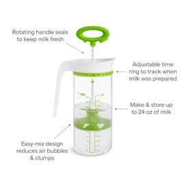 Munchkin Smart Blend Formula Mixing and Breast Milk Storage Pitcher, 24 Ounce, Green