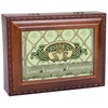 Cottage Garden Love Loyalty Woodgrain Rope Trim Music Box Plays