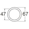 SANEI PP40-62S-S Sink Drain Plug Mounting Washer, 2.6 inches (67 mm), Rubber Gasket and Flat Gasket 1 Each
