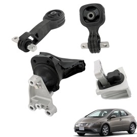 munirater 4pcs Engine Motor and Transmission Mount Replacement for Civic 2006 2007 2008 2009 2010 2011