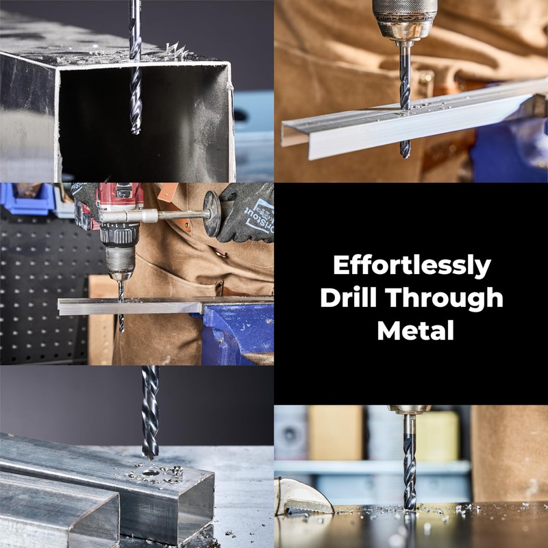 Toolant 9/64" Cobalt Drill Bit Set(Pro) Titanium Aluminum Nitride Coated