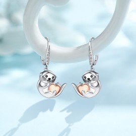 Dinosaur/Elephant/Butterfly/Raccoon/Butterfly/Snake/Guinea Pig/Duck/Otter Stud Earrings 925 Sterling Silver Dinosaur Earrings Dino Jewellery Gifts for Girls Women, Sterling Silver